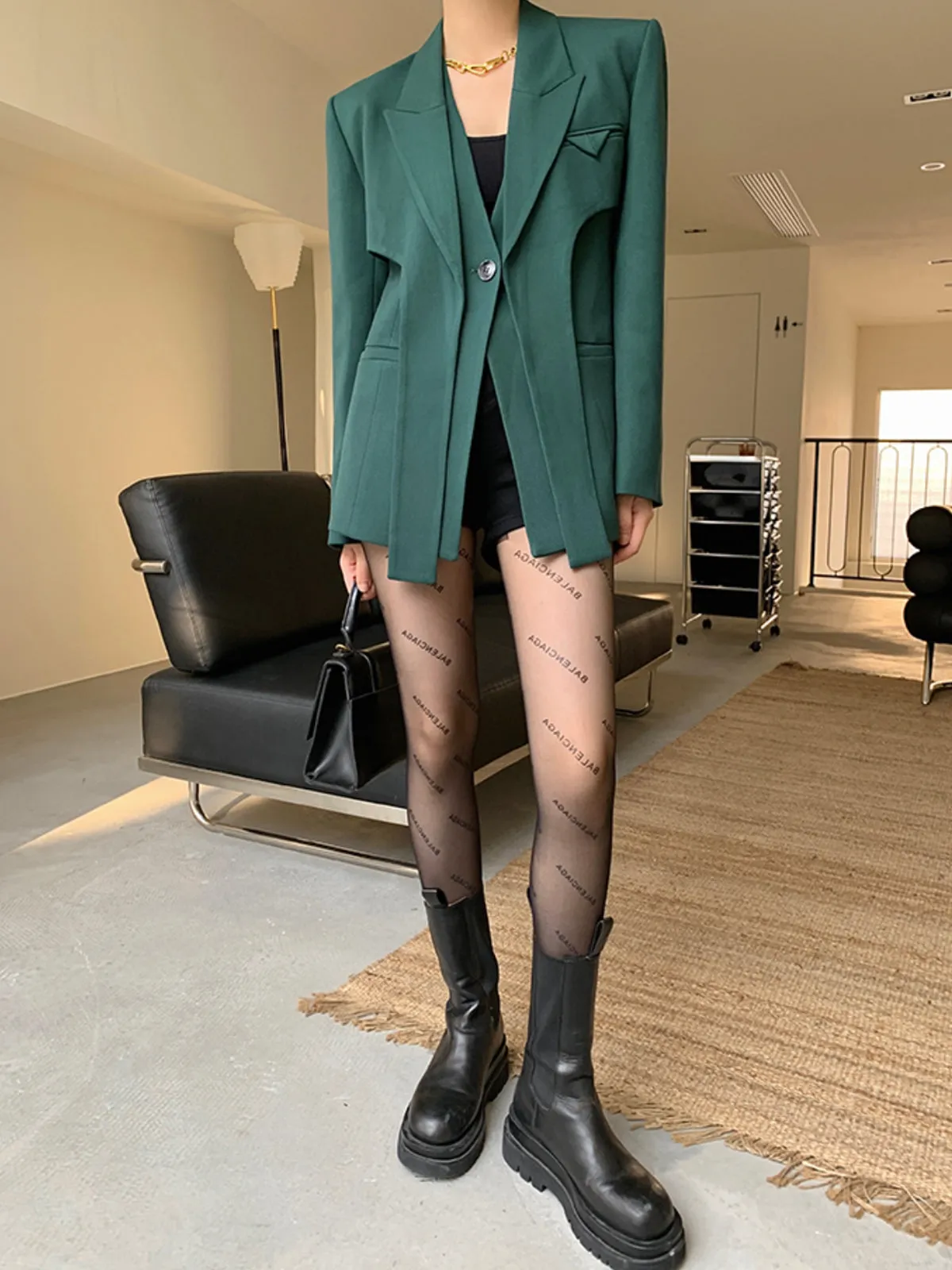 Tailored Slim Jacket - Olive