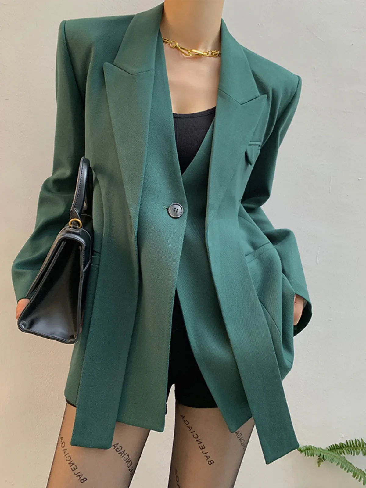 Tailored Slim Jacket - Olive