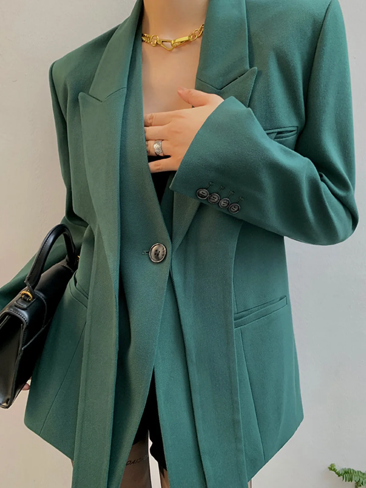 Tailored Slim Jacket - Olive