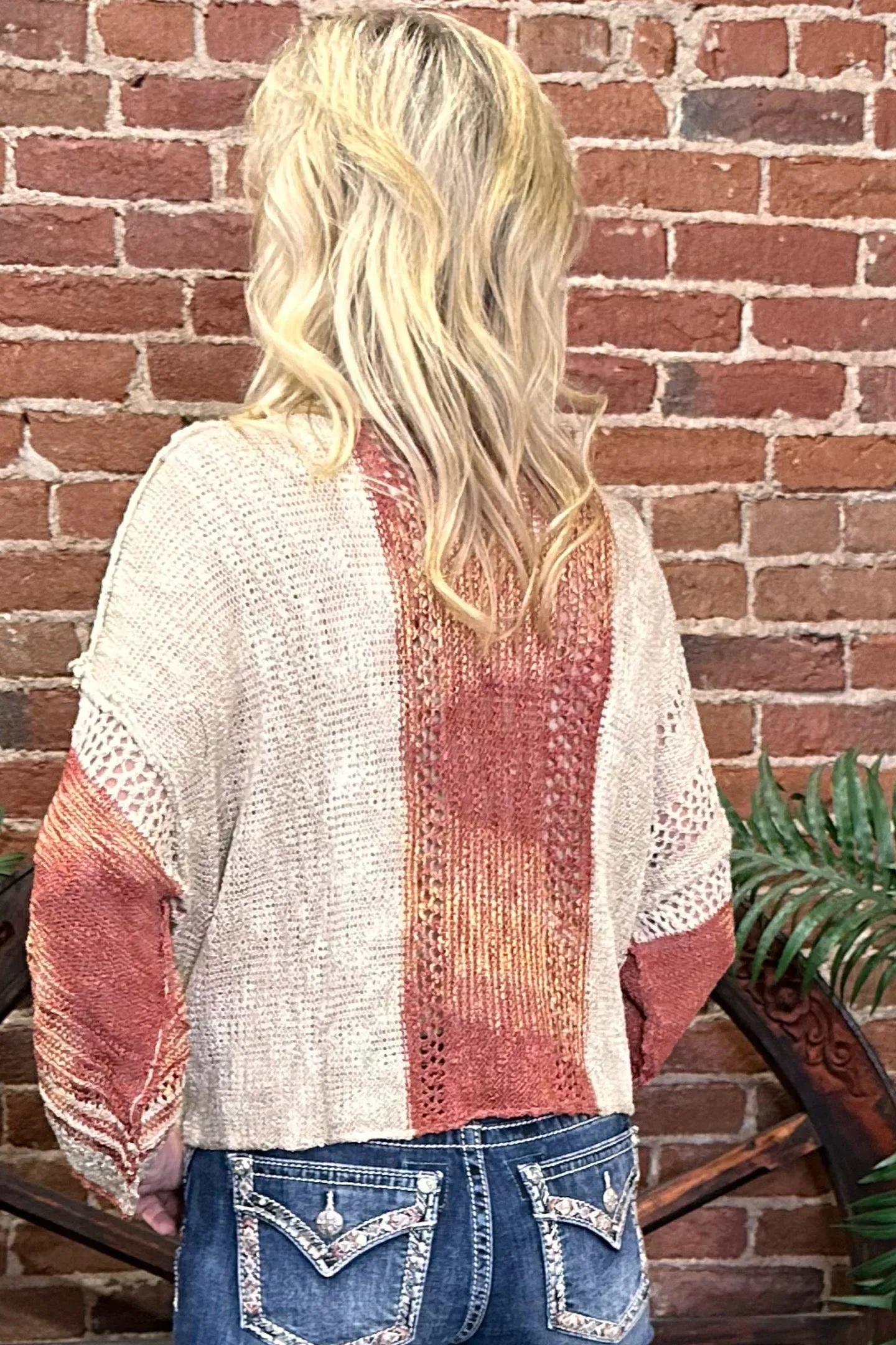 Tan Crop Pull Over Sweater By Angie