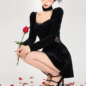 Telula Renee        Goth  Dress Dark Academia Kawaii Academia Y2K Cottagecore Coquette Fairycore Dollette Princesscore