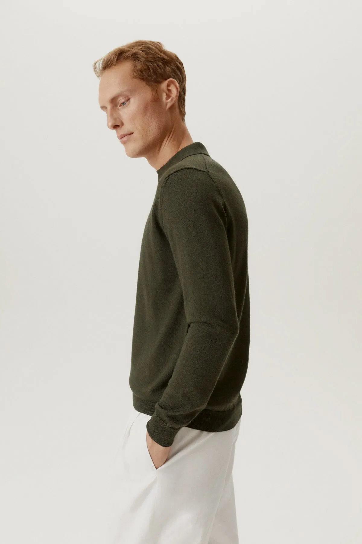 The Merino Wool Buttonless Polo