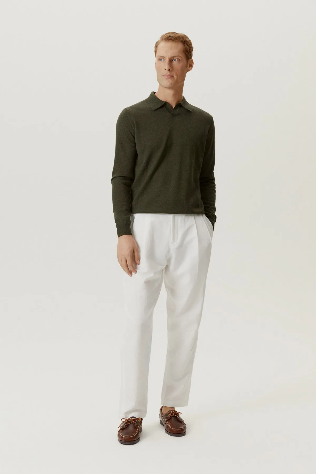 The Merino Wool Buttonless Polo