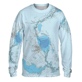 The Sanford and Lake Monroe Blues Long Sleeve Performance Tee