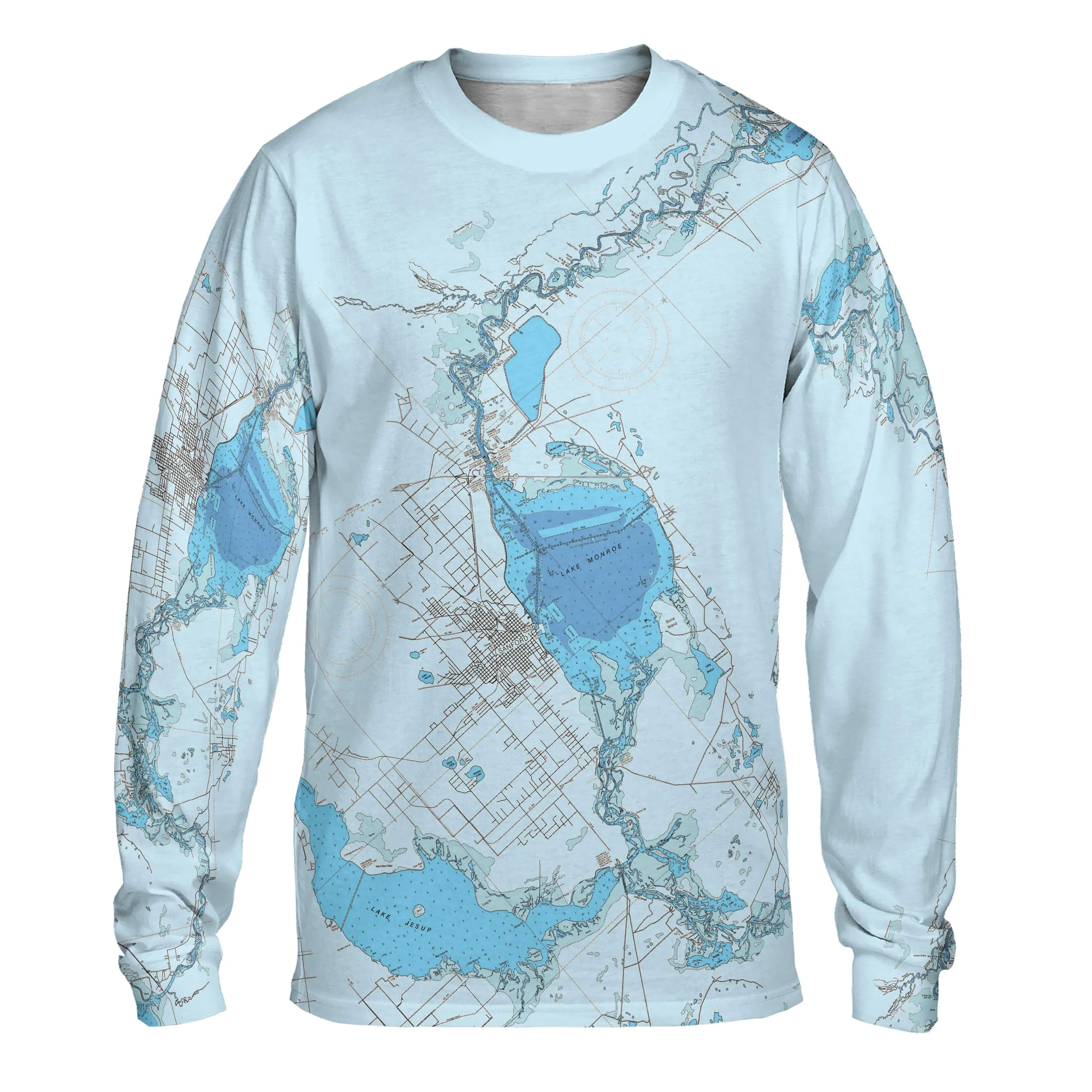 The Sanford and Lake Monroe Blues Long Sleeve Performance Tee