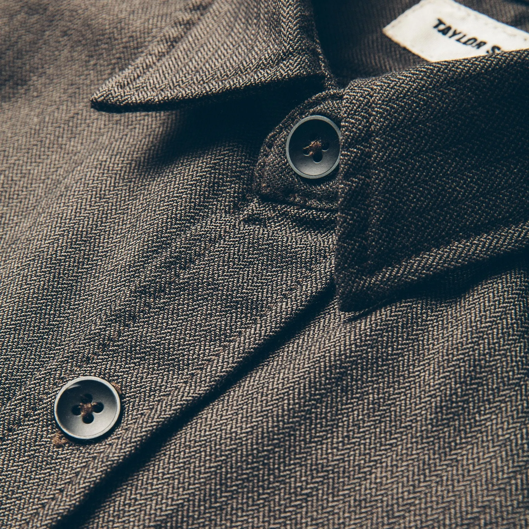 The Utility Shirt in Moss Merino 4S Herringbone