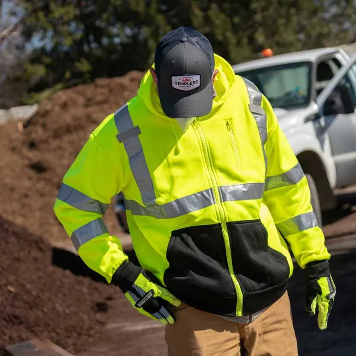 Tingley Job Sight ANSI Class 3 Hooded Pullover Hi-Vis Sweatshirt