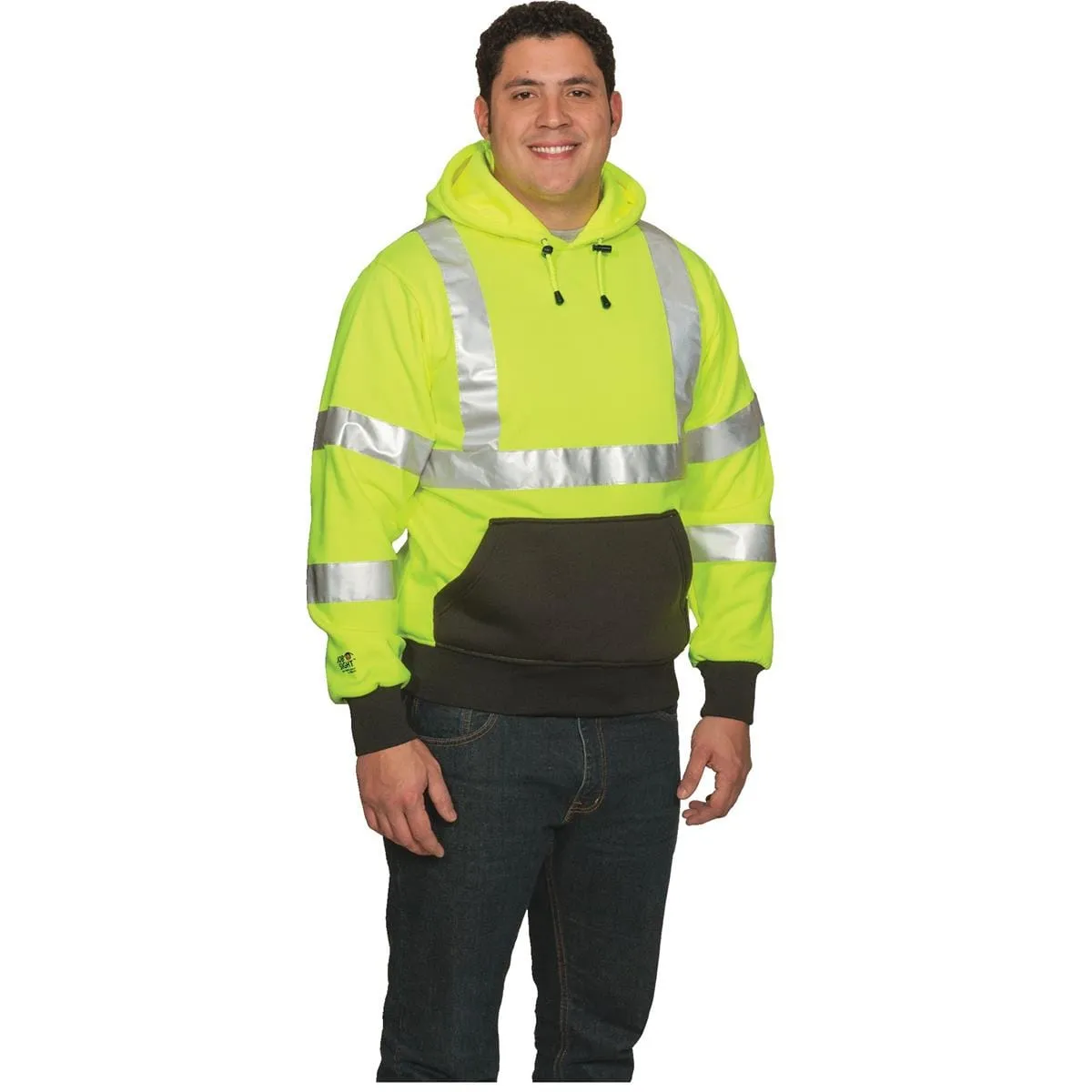 Tingley Job Sight ANSI Class 3 Hooded Pullover Hi-Vis Sweatshirt