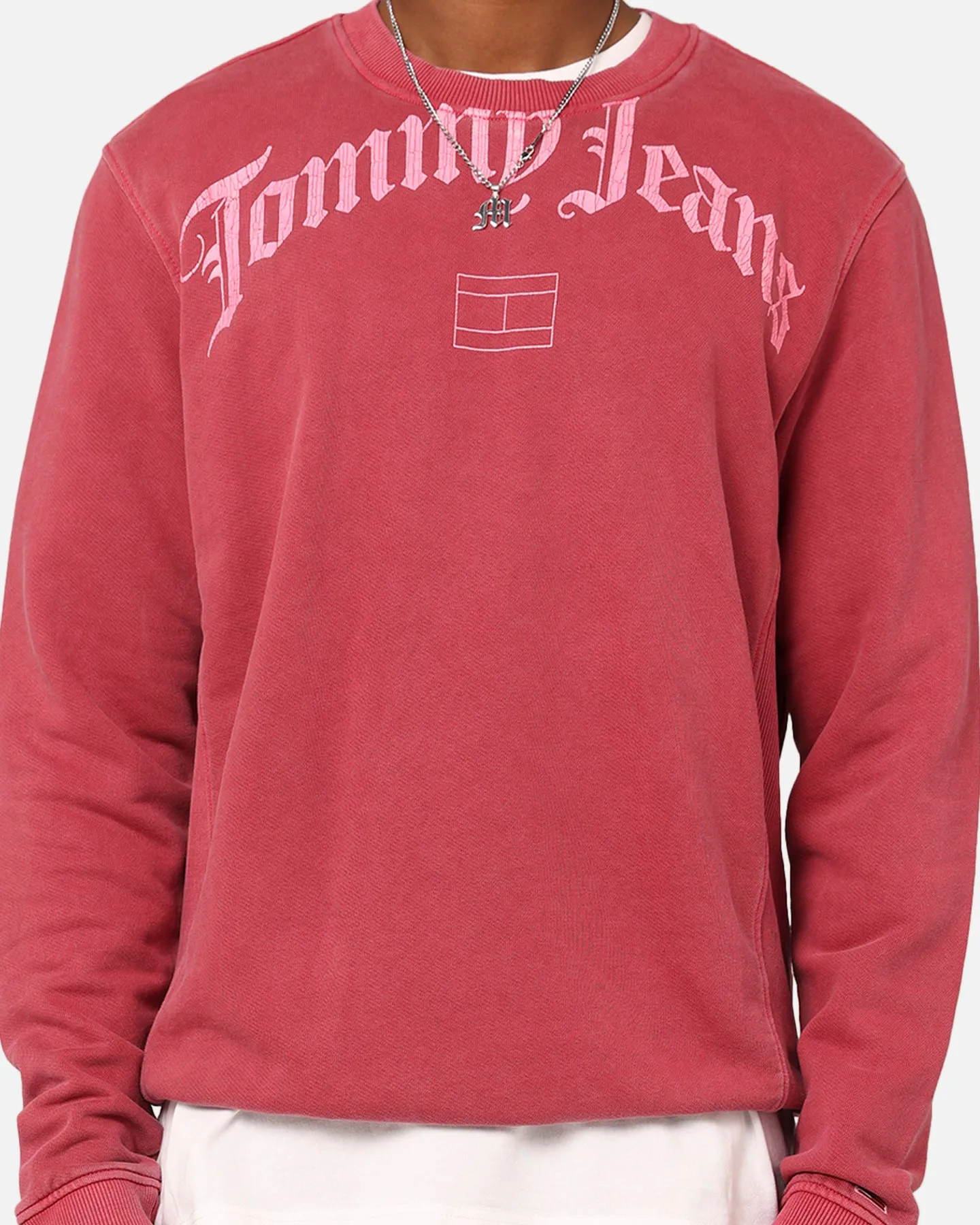 Tommy Jeans Relaxed Grunge Arch Crewneck Rouge