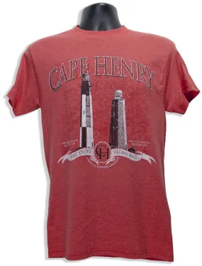 TSVB06R3 T-Shirt Cape Henry Lights RED HEATHER