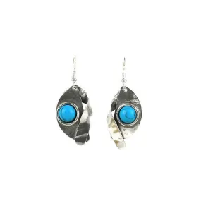 Turquoise Satellite Silverplated Earrings Brass Images