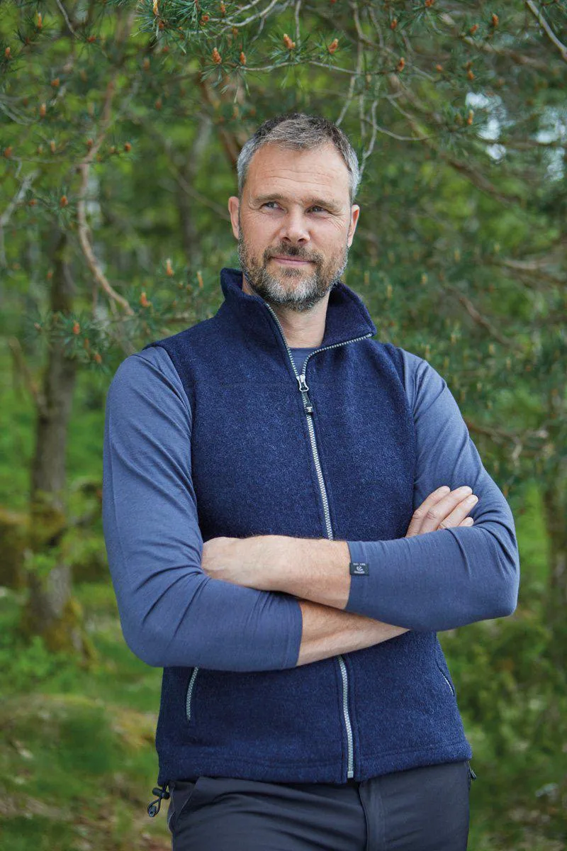 UNDERWOOL MERINO LONG SLEEVE MALE  — RIFLE GREEN