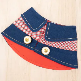 Unisex 2-Tone Denim Capes - Crimson Duke