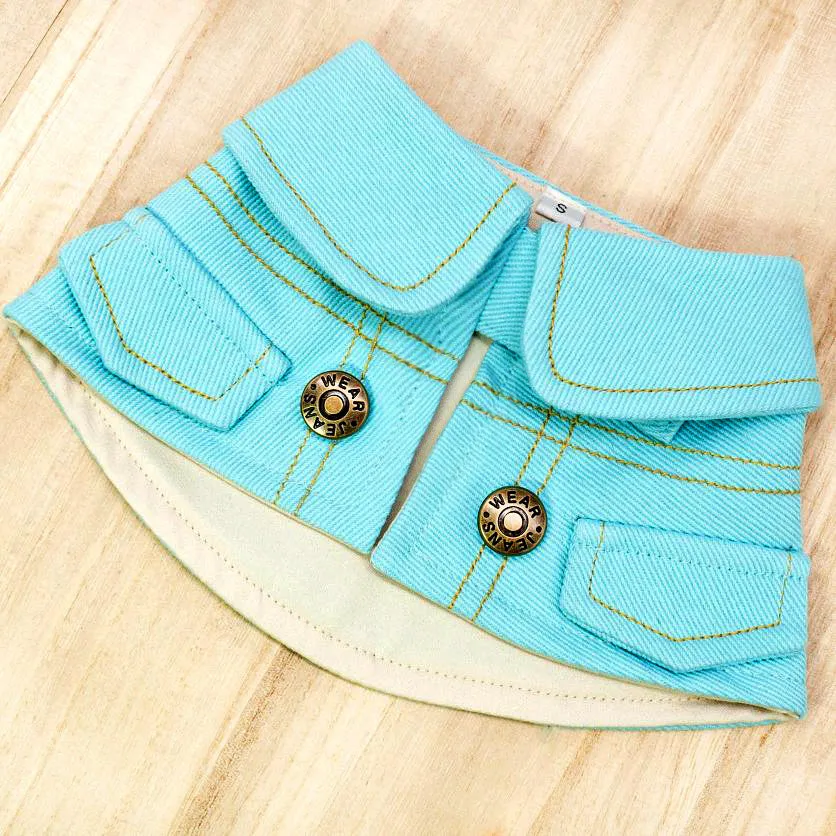 Unisex Tiffany Blue Denim Cape - Salvadore