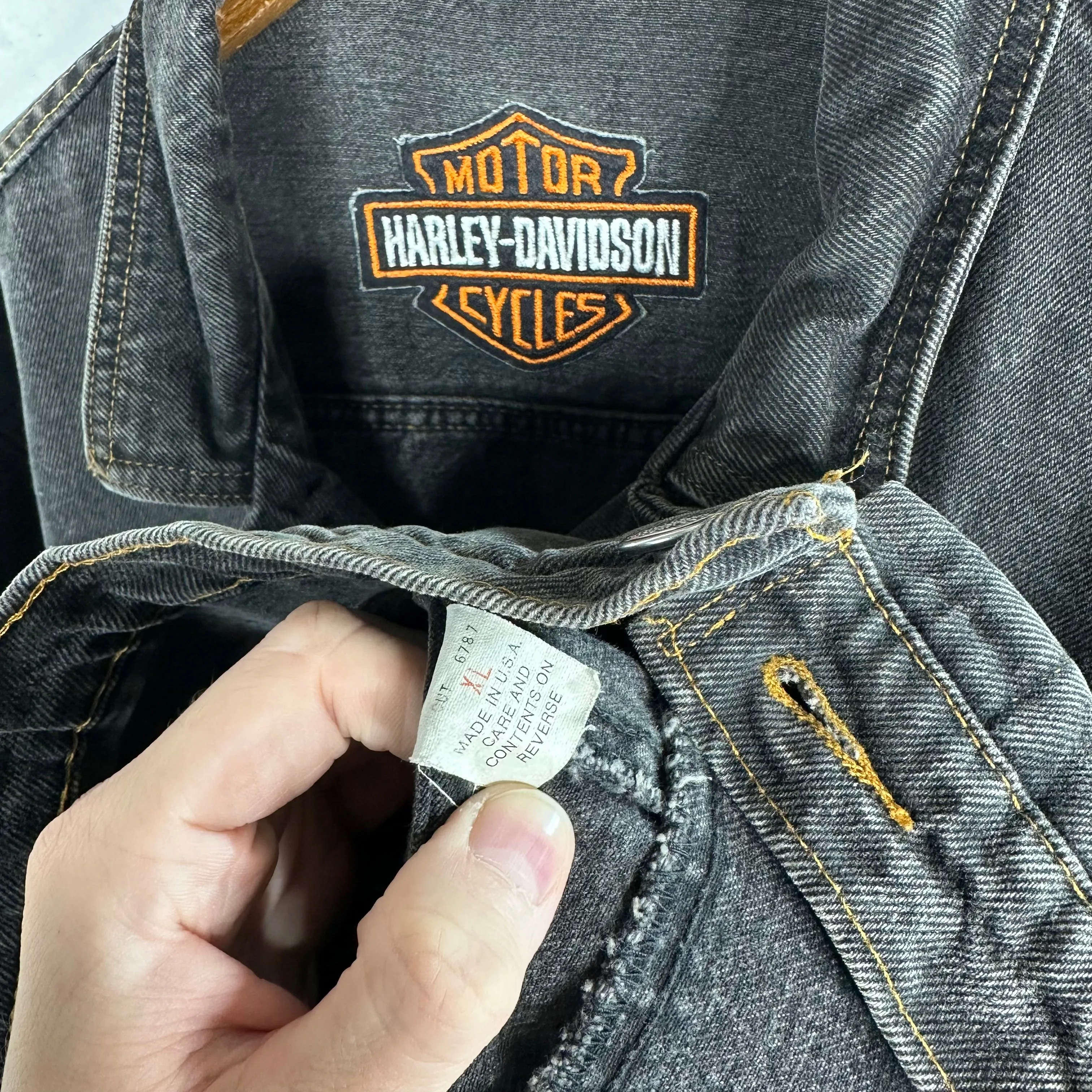 Vintage Harley Davidson Trucker Jacket