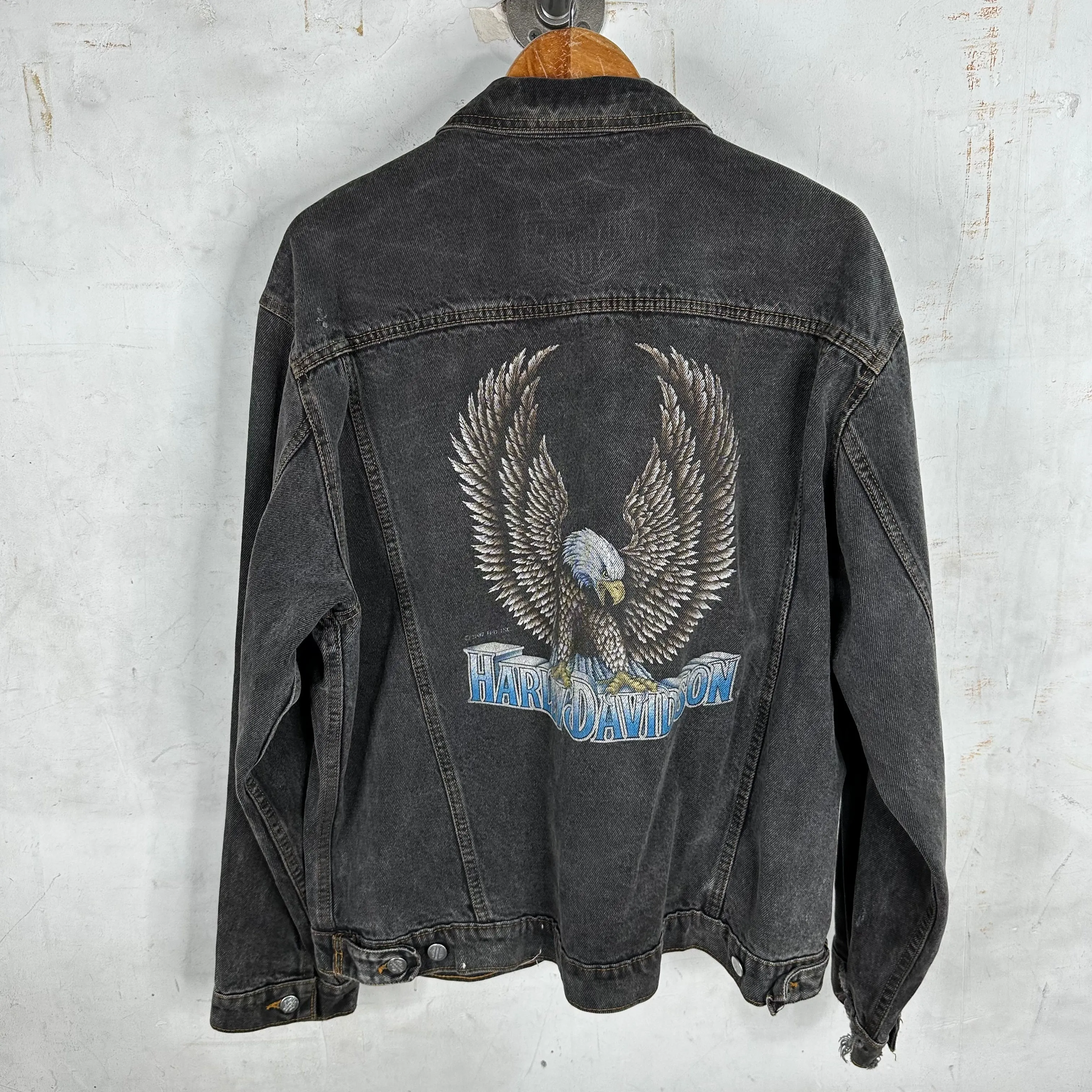 Vintage Harley Davidson Trucker Jacket