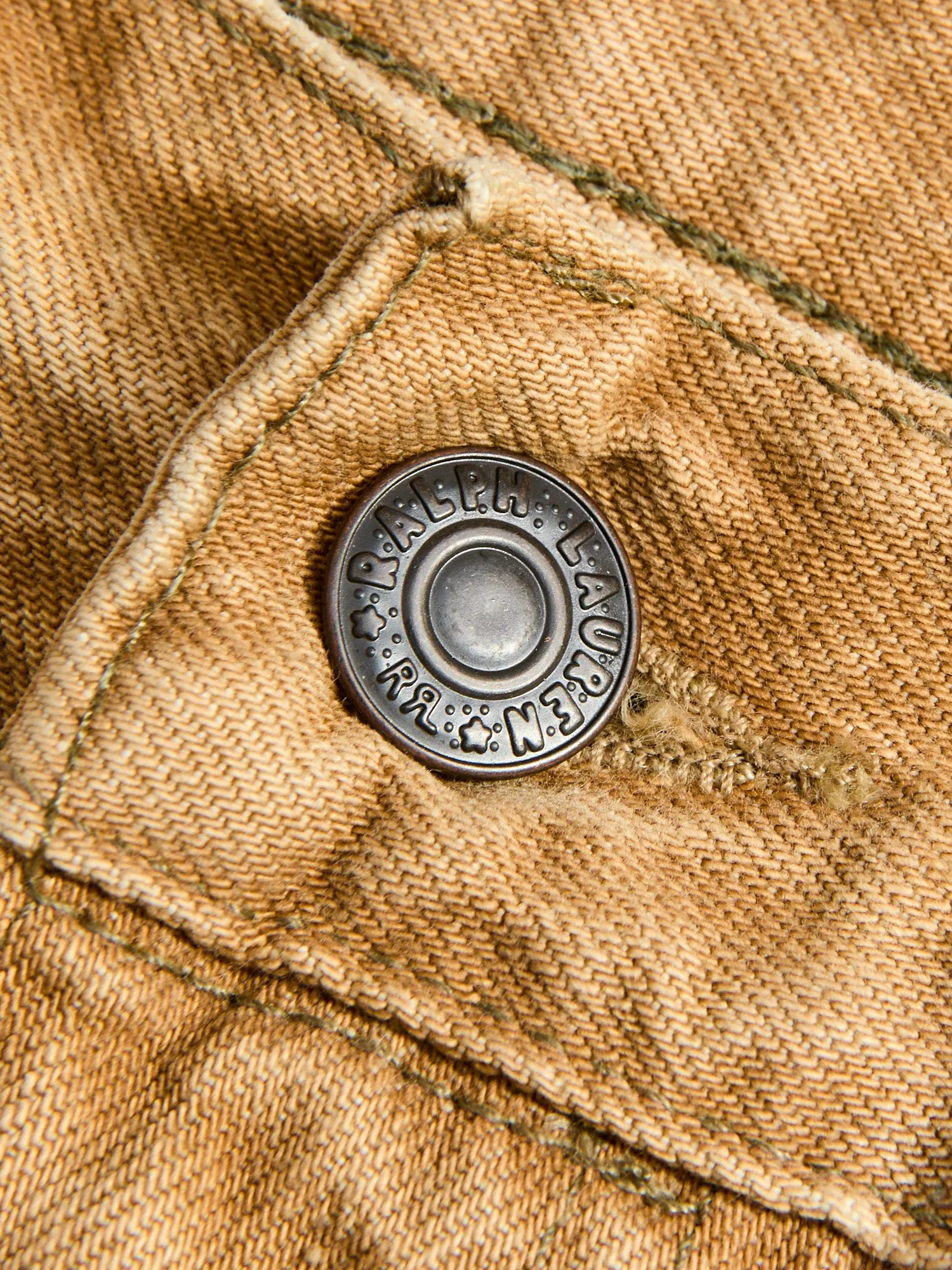 Vintage Tan 13.6oz Washed Denim - High Slim Fit