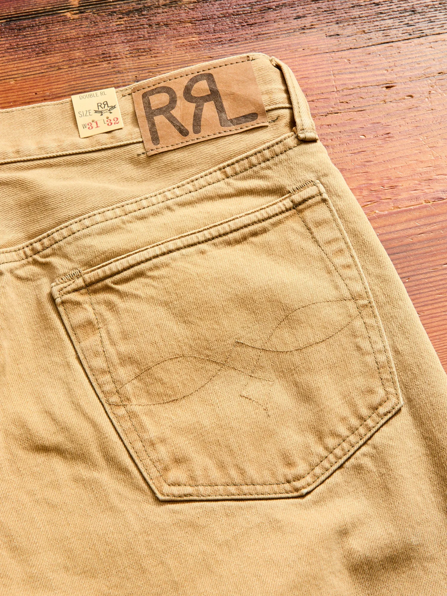Vintage Tan 13.6oz Washed Denim - High Slim Fit