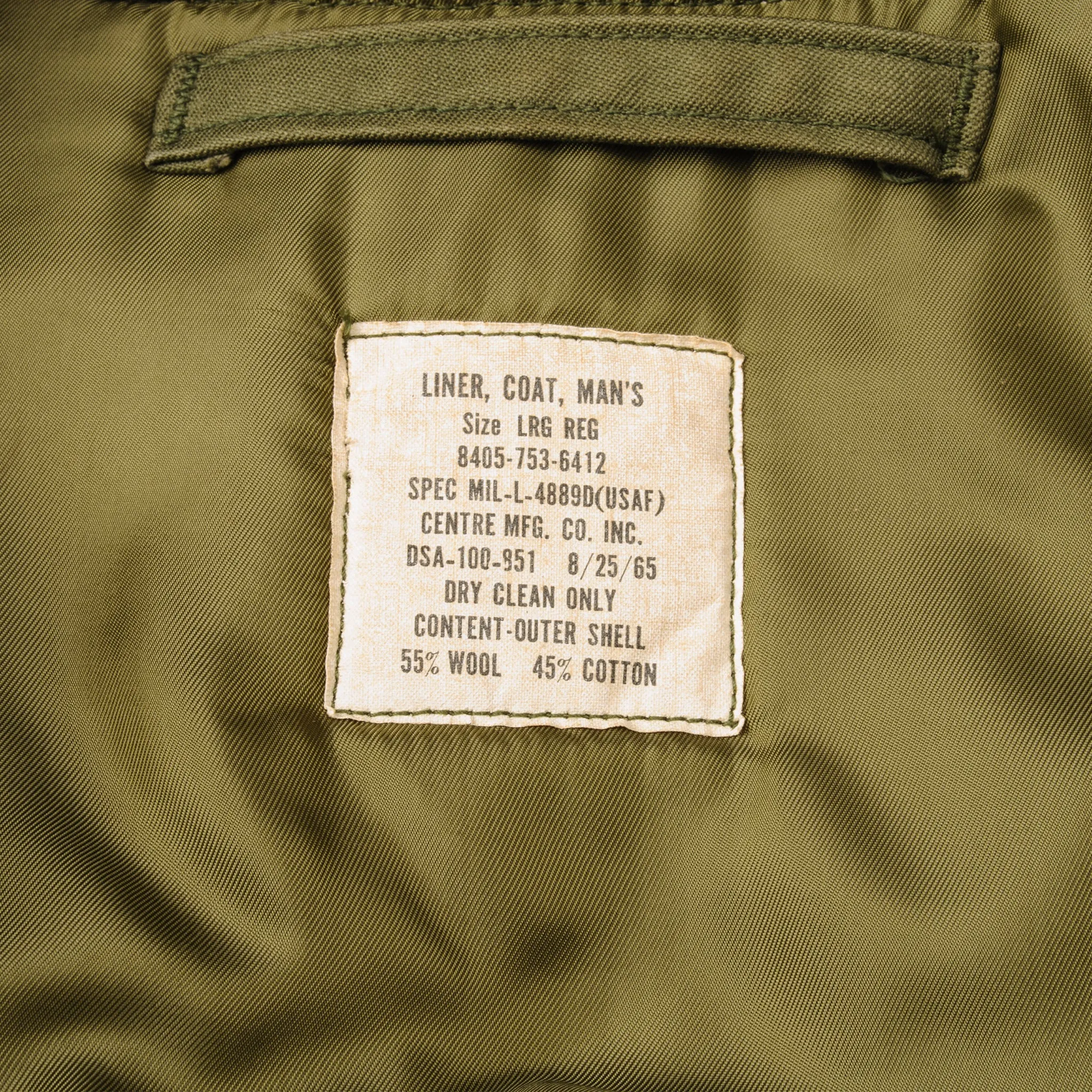 VINTAGE USAF WIND RESISTANT JACKET WITH LINER 1967 VIETNAM WAR SIZE LARGE REGULAR