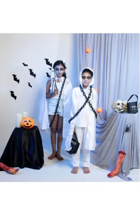 White And Black Halloween Ghost Theme Set Of 3