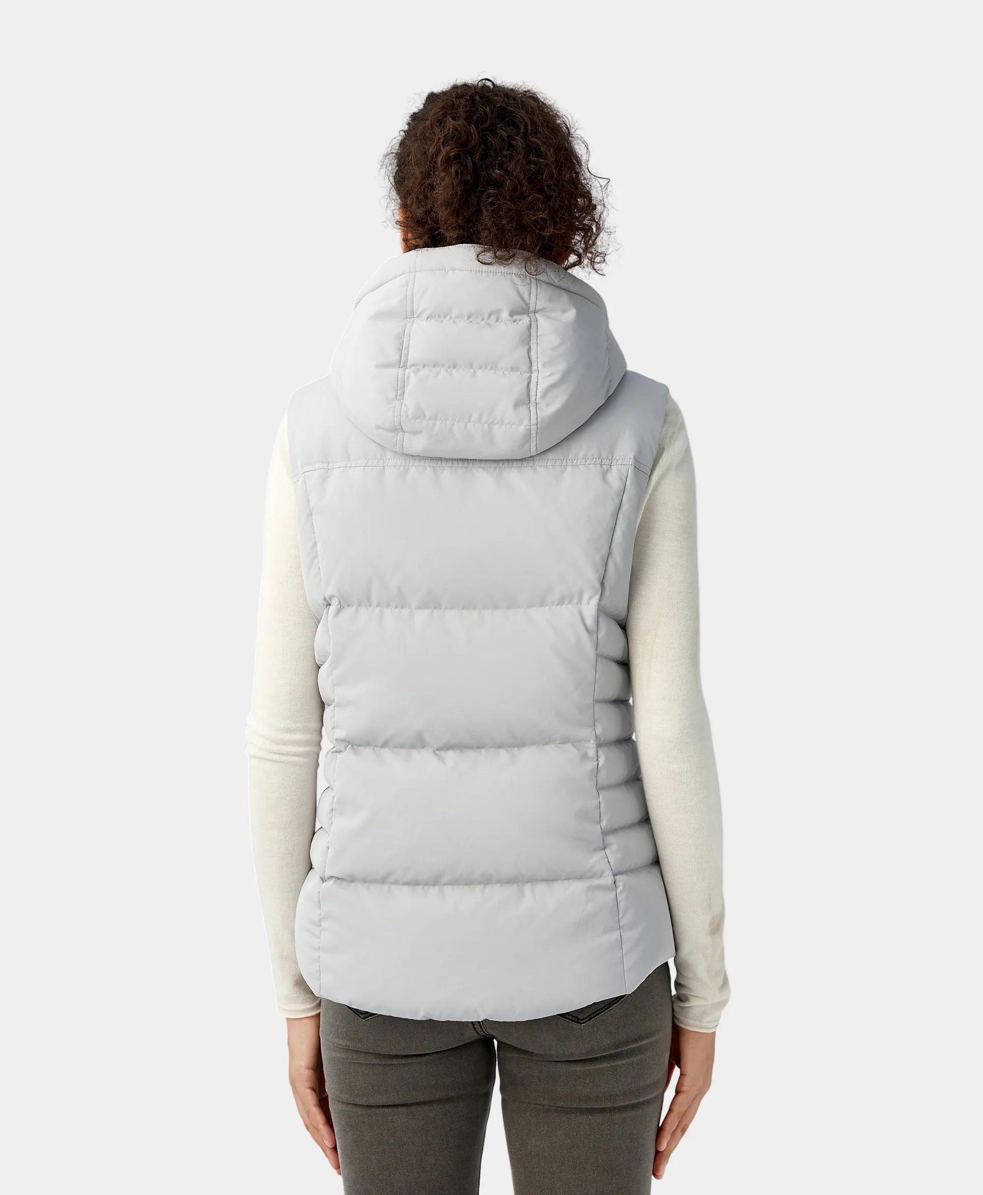Women's Heated Down Vest - Grey