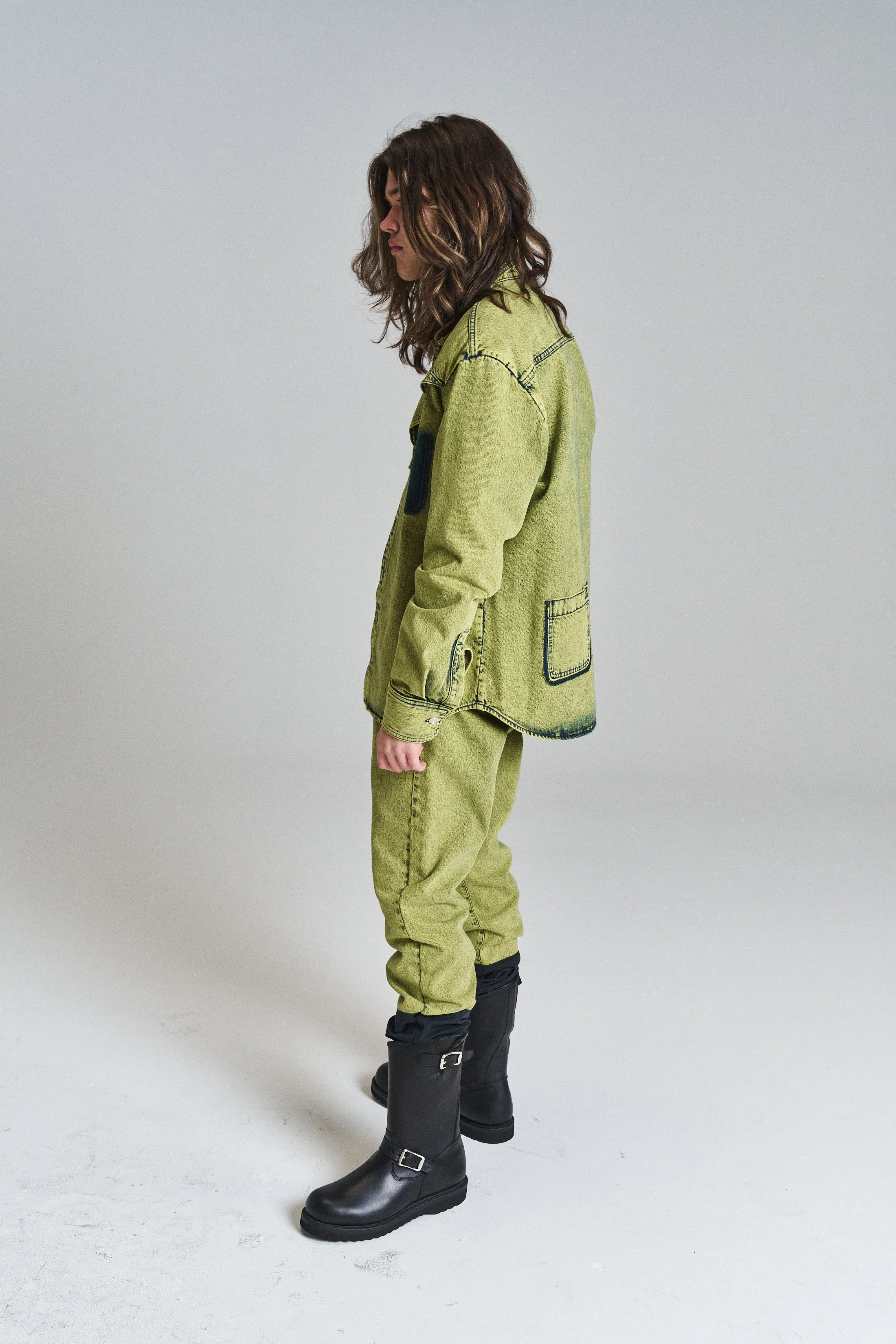 Yellow Naples Snow Wash Byra Denim Jeans