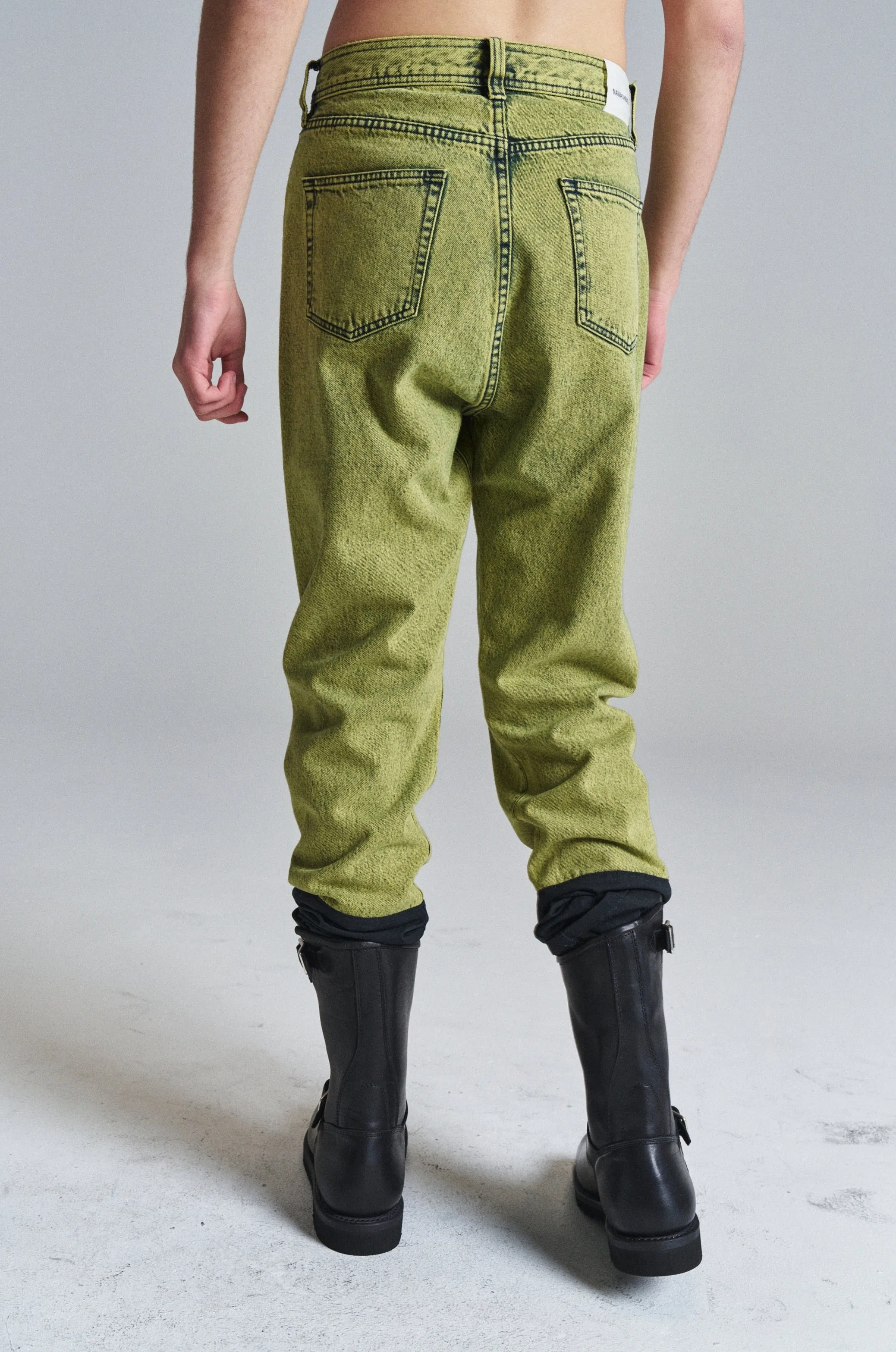 Yellow Naples Snow Wash Byra Denim Jeans