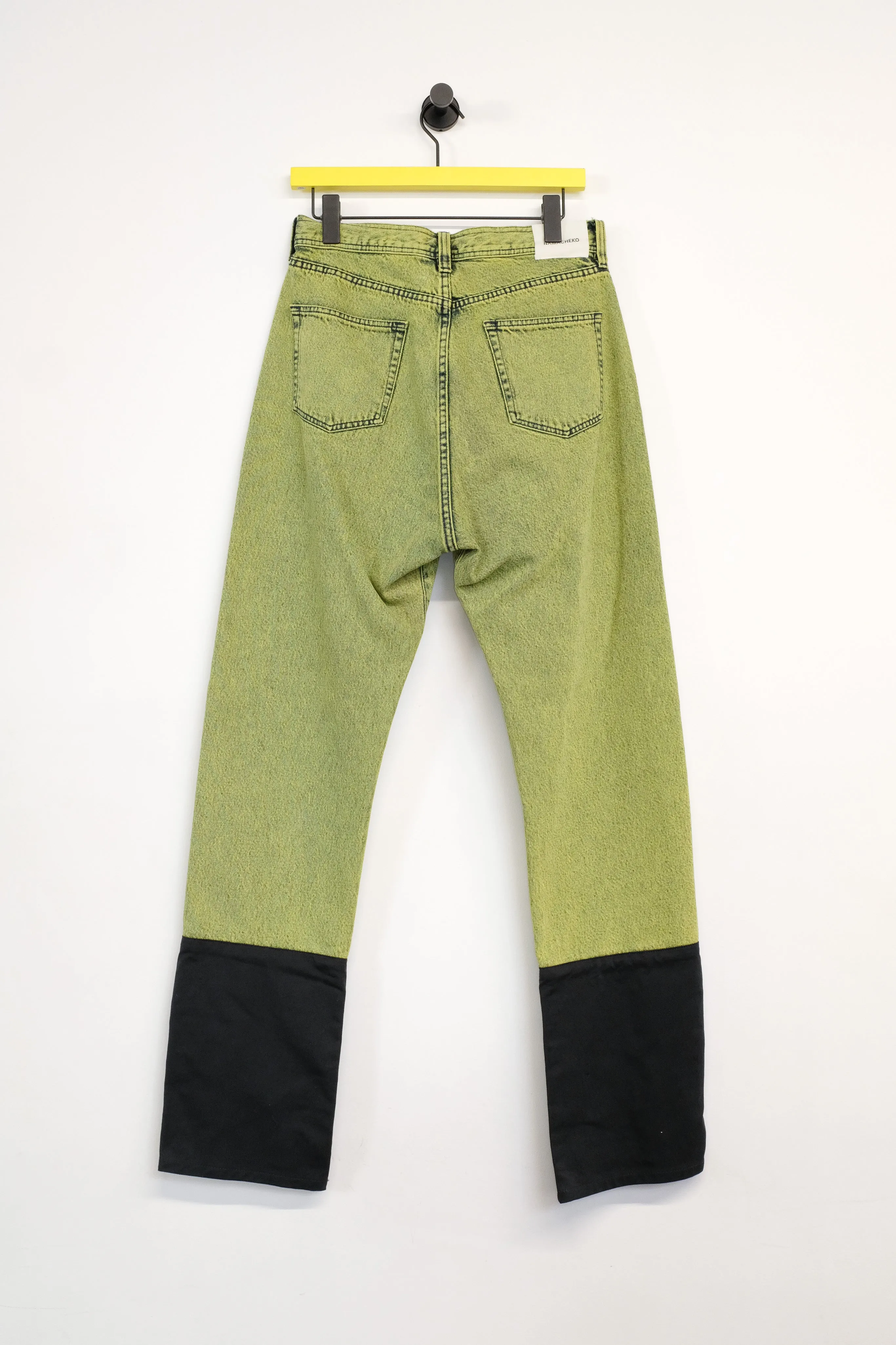 Yellow Naples Snow Wash Byra Denim Jeans