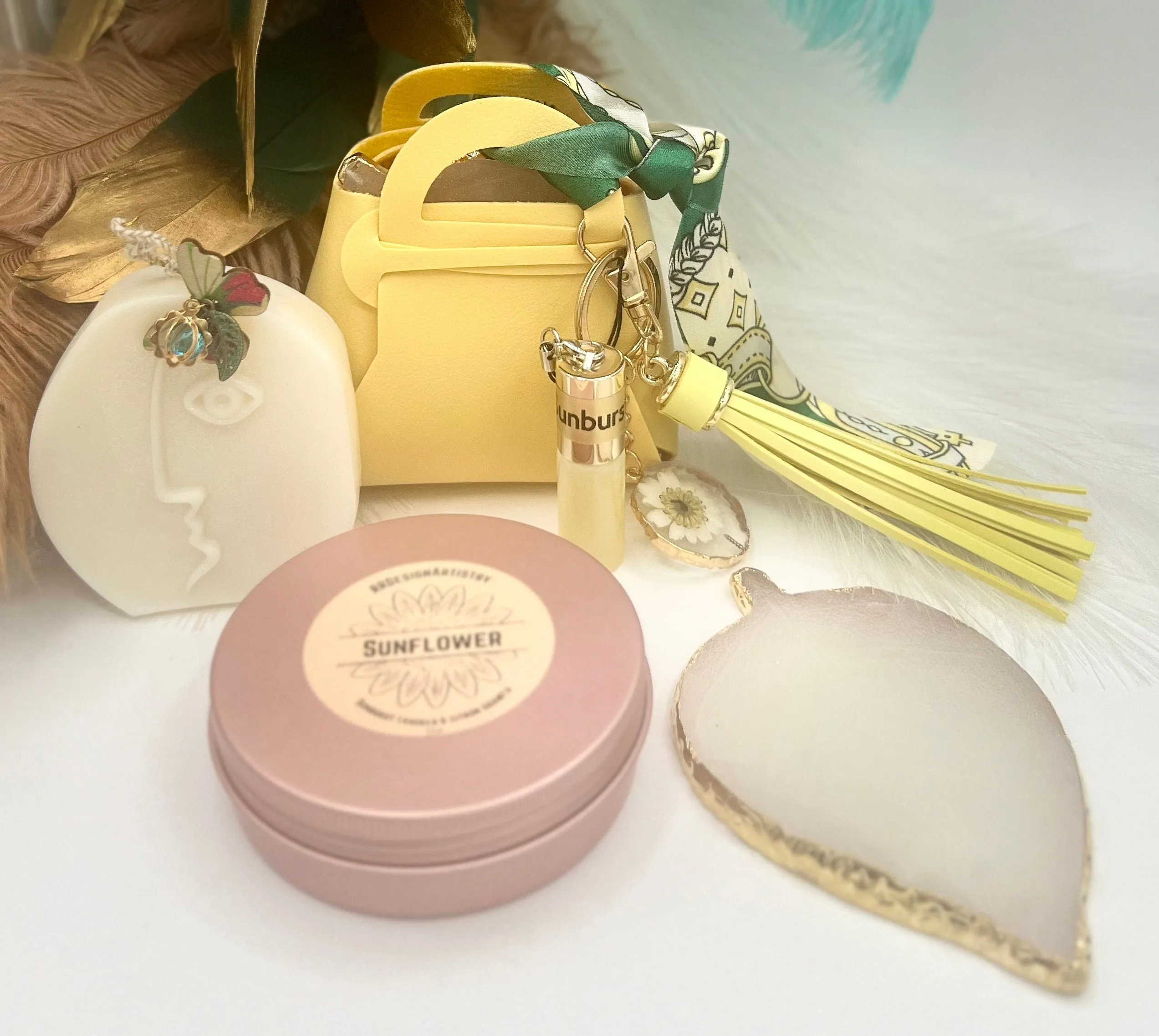 Yellow Purse Bag Gift Set