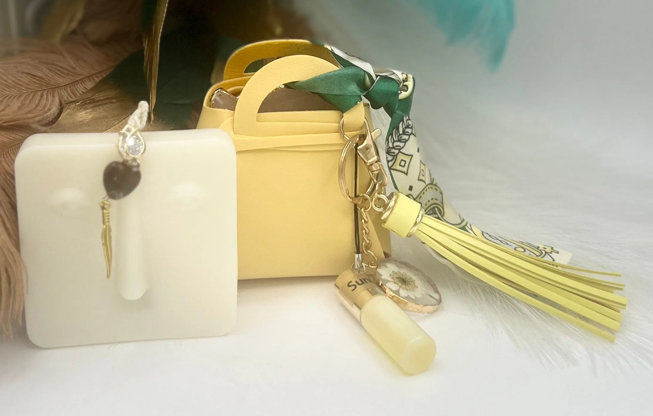 Yellow Purse Bag Gift Set