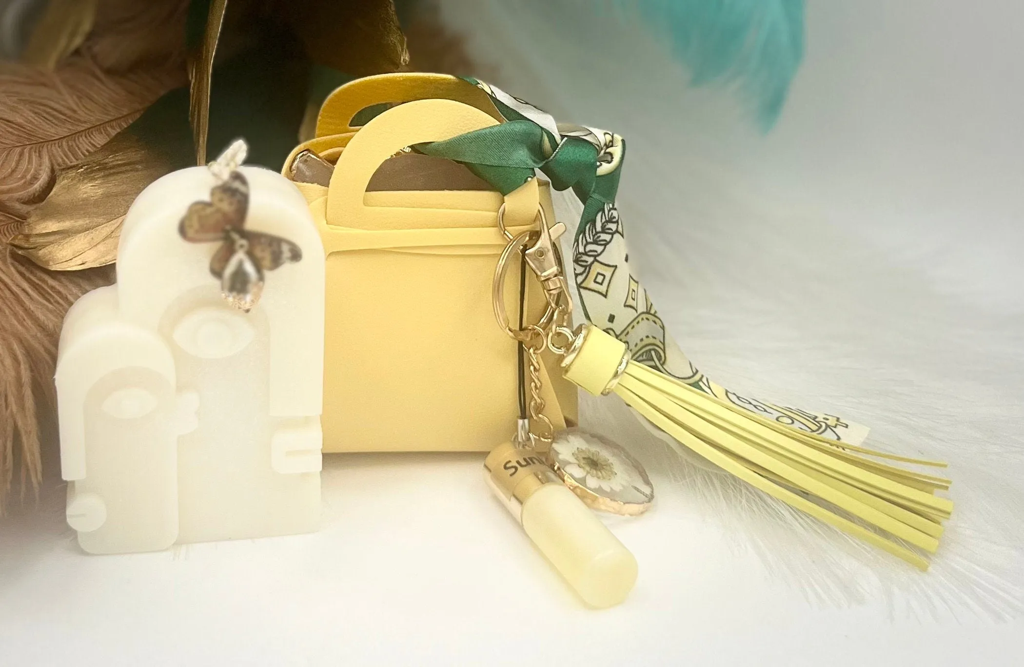 Yellow Purse Bag Gift Set