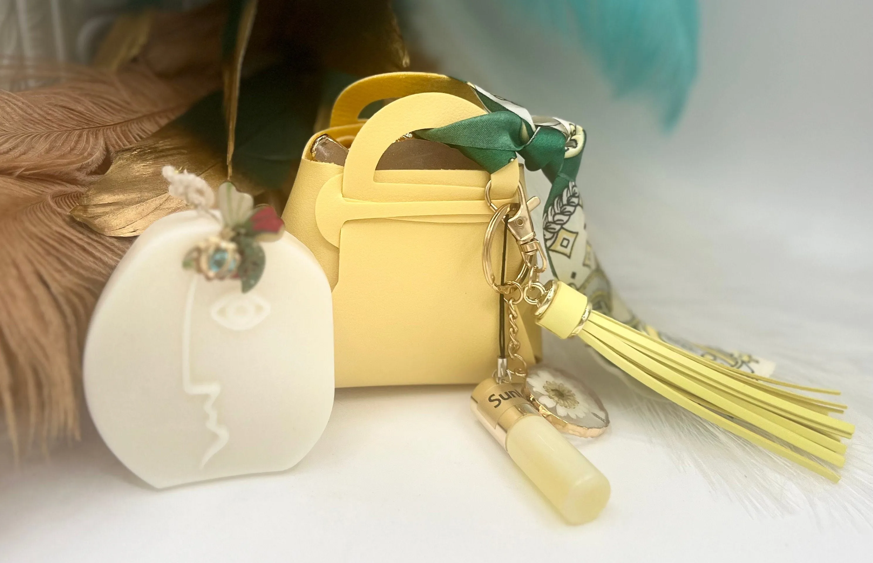 Yellow Purse Bag Gift Set